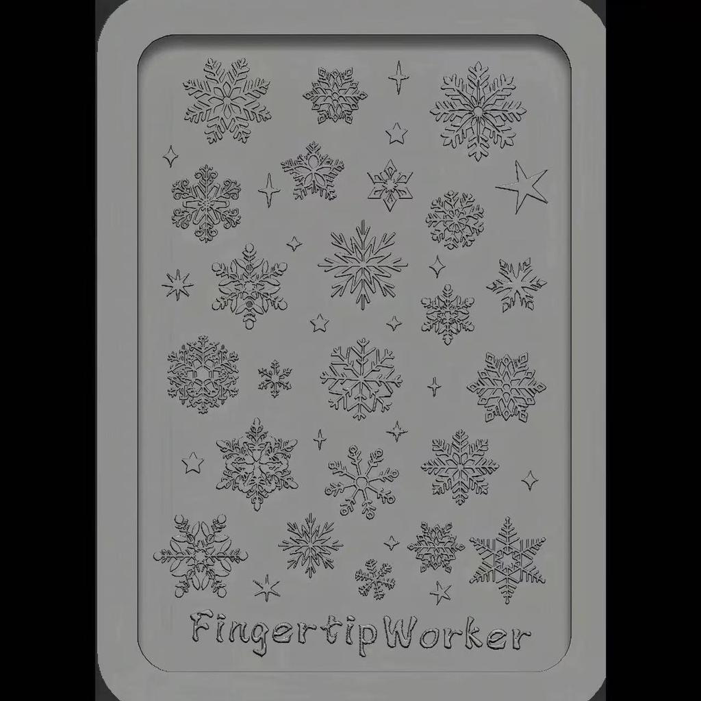 3D Silicone Snowflake Mold for Nail Art