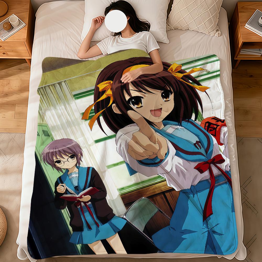 anime The m-Melancholy of Haruhi Suzumiya soft warm plush blanket dormitory sofa living room pet hogar bedroom gift home Flannel