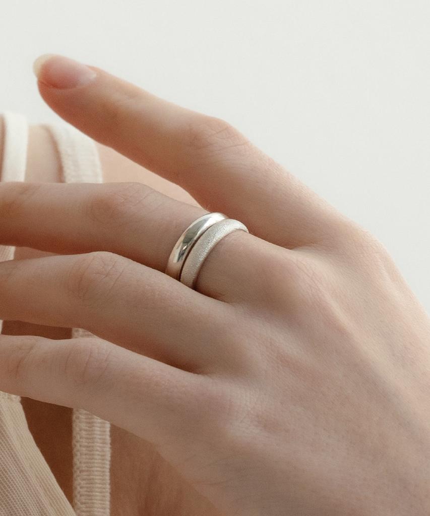 Touchéd Sheen Texture Ring (2Set)
