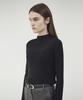 Ssikeoseun High Neck Knit Top - Black
