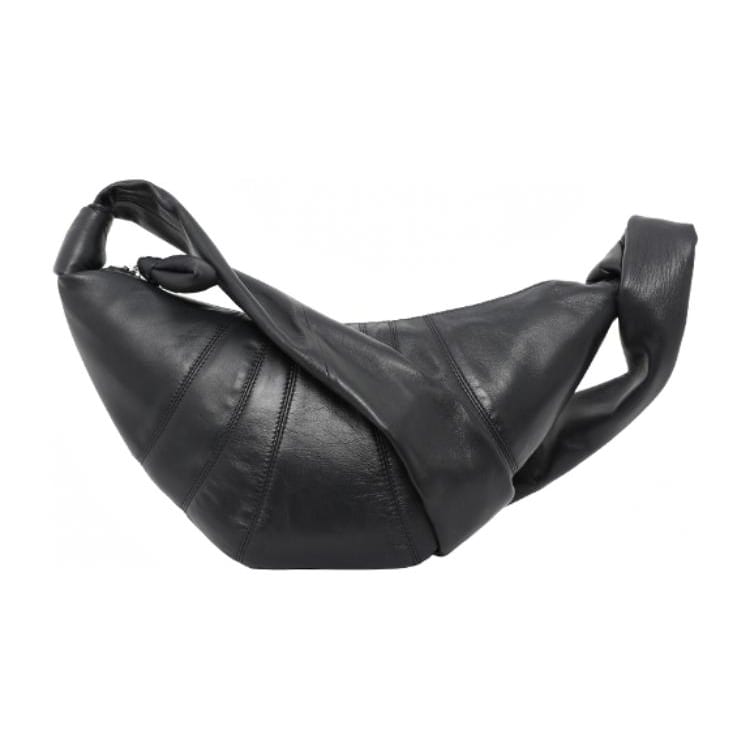 Lemaire Croissant Sheepskin Crossbody Bag Sling Bag Women's Black BG253-LL095-999