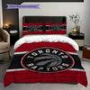 Toronto Raptors Bold Black Emblem Bedding(1 * Duvet Cover + 2 * Pillowcase, Without core)Soft and Comfortable Duvet Cover and Pillowcase Bedding Set