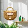 Hanging Storage Basket Imitation Rattan Portable Ornament Practical Container