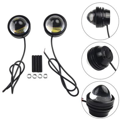 2x Λευκός 12V-24V High Power Bull Eye LED Projector Car Daytime Fog Light Alloy