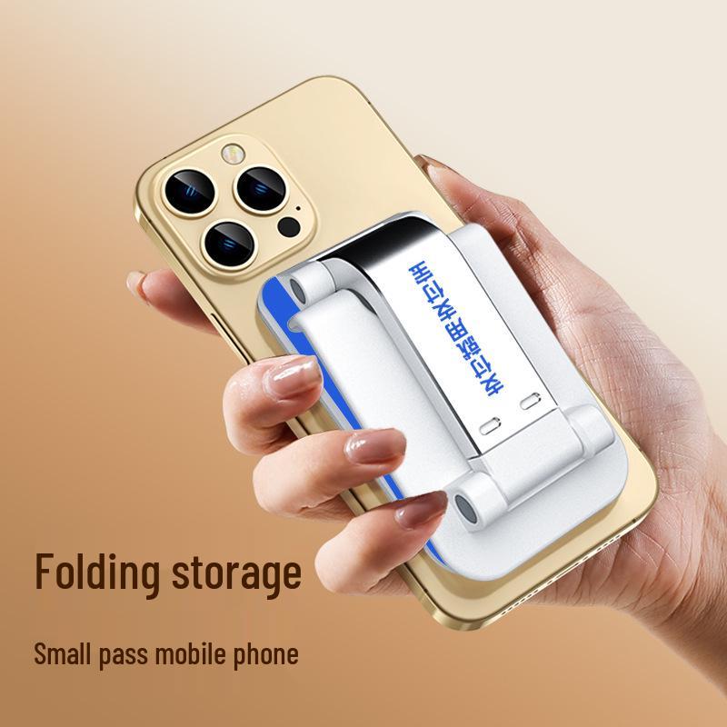 Foldable, Height-Adjustable Phone Stand for Streaming and Viewing - Portable and Multi-functional Storage Design
