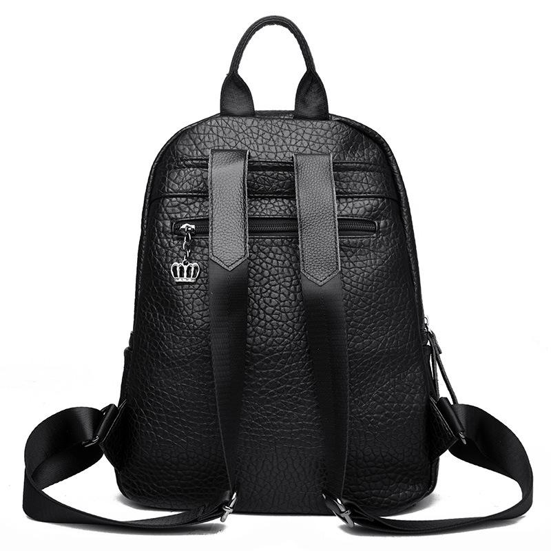 New Version of Soft Leather Women's Backpack for Women's New Style Pure Soft Leather Backpack Large Capacity Student Schoolbag Women's Bag