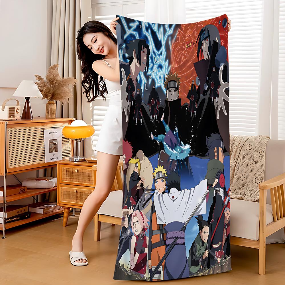 Anime N-Narutos Microfiber Printed Beach Towel Mountain Climbing Yoga Beach Swimming Running Absorbent Soft Towel