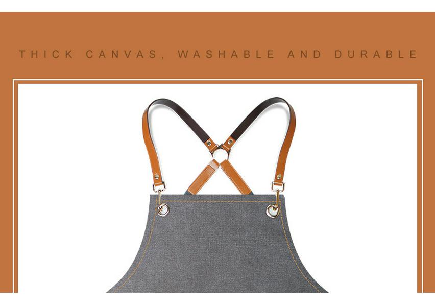 Women's Celebrity-Style Thick Canvas Apron for Hairdressers, Milk Tea Shops, and Baristas