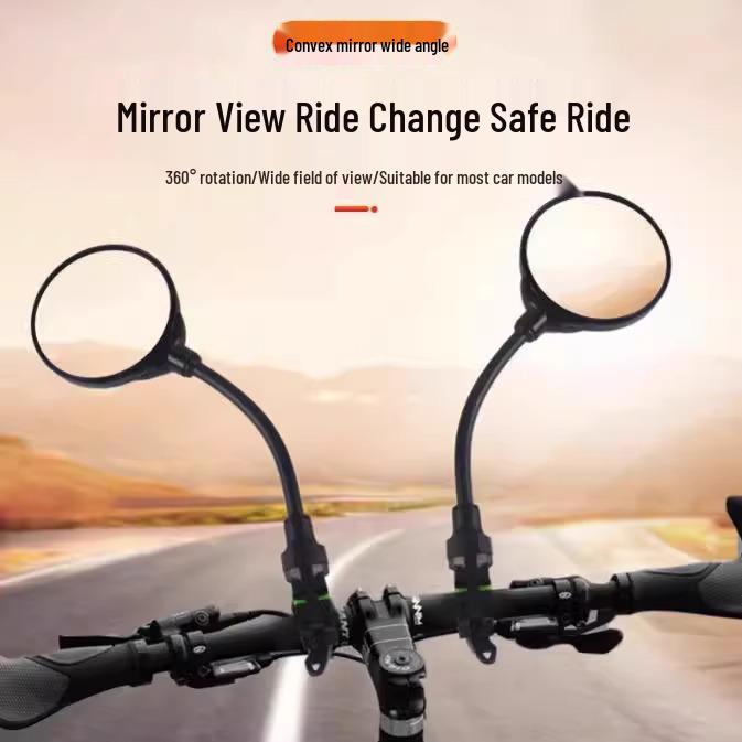 Adjustable 8cm Wide Angle Blind Spot Mirror for Electric Cars and Bicycles