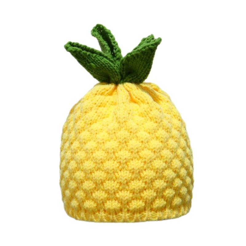 Kreativer Häkelhut im 2000er-Jahre-Stil, weicher Strickhut mit Fruchtmotiv, ohne Krempe, für Damen und Teenager, Alltagskleidung, Winterkopfbedeckung