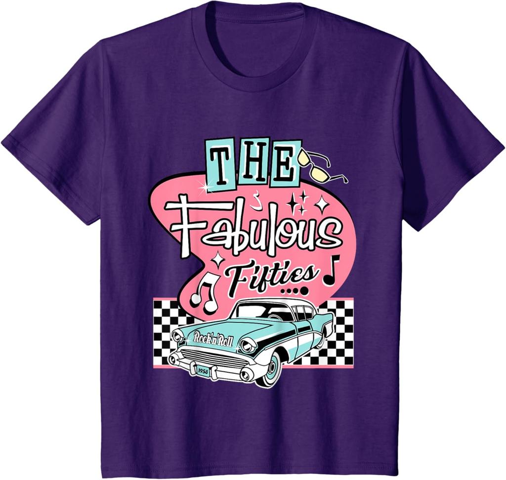 50er Rockabilly Vintage 1950er Kleidung Für Damen Herren Sock Hop T-Shirt