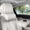 Leather Cover Car Headrest Cushion Memory Foam Auto Cervical Cushion Car Seat Neck Pillow