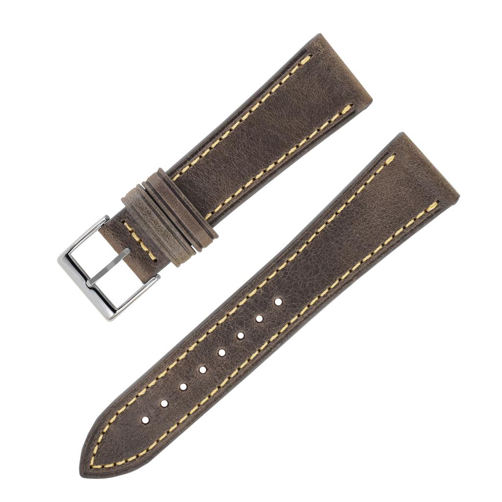 Genuine Cowhide Leather Watch Strap Universal Plain Watch Belt Women Men Smart Watch Band 20mm 24mm