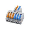 3PCS 2 in 6 out Quick Connection Terminal Quick Wire-To-Wire Connector Nylon Insulated Terminal Wire Connector Clamp Connection