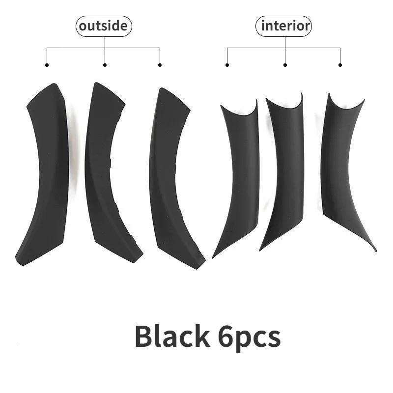 

LHD автомобильный Стайлинг, дверная панель, поручни, накладки на ручки, текстура из углеродного волокна, подлокотник, защитная накладка для BMW 3 серии E90 E91 318 320 325 чёрный