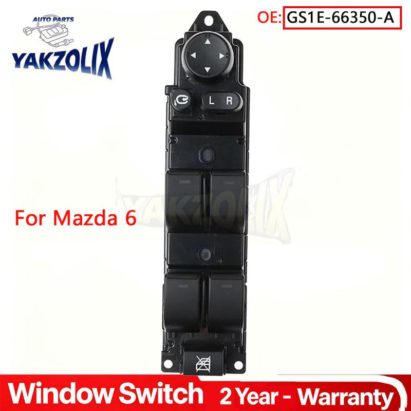 Front Left Master Window Switch for Mazda 6 GH 2007 2008 2009 2010 2011 2012 2013 Power Lifter Control Button GS1E-66350-A