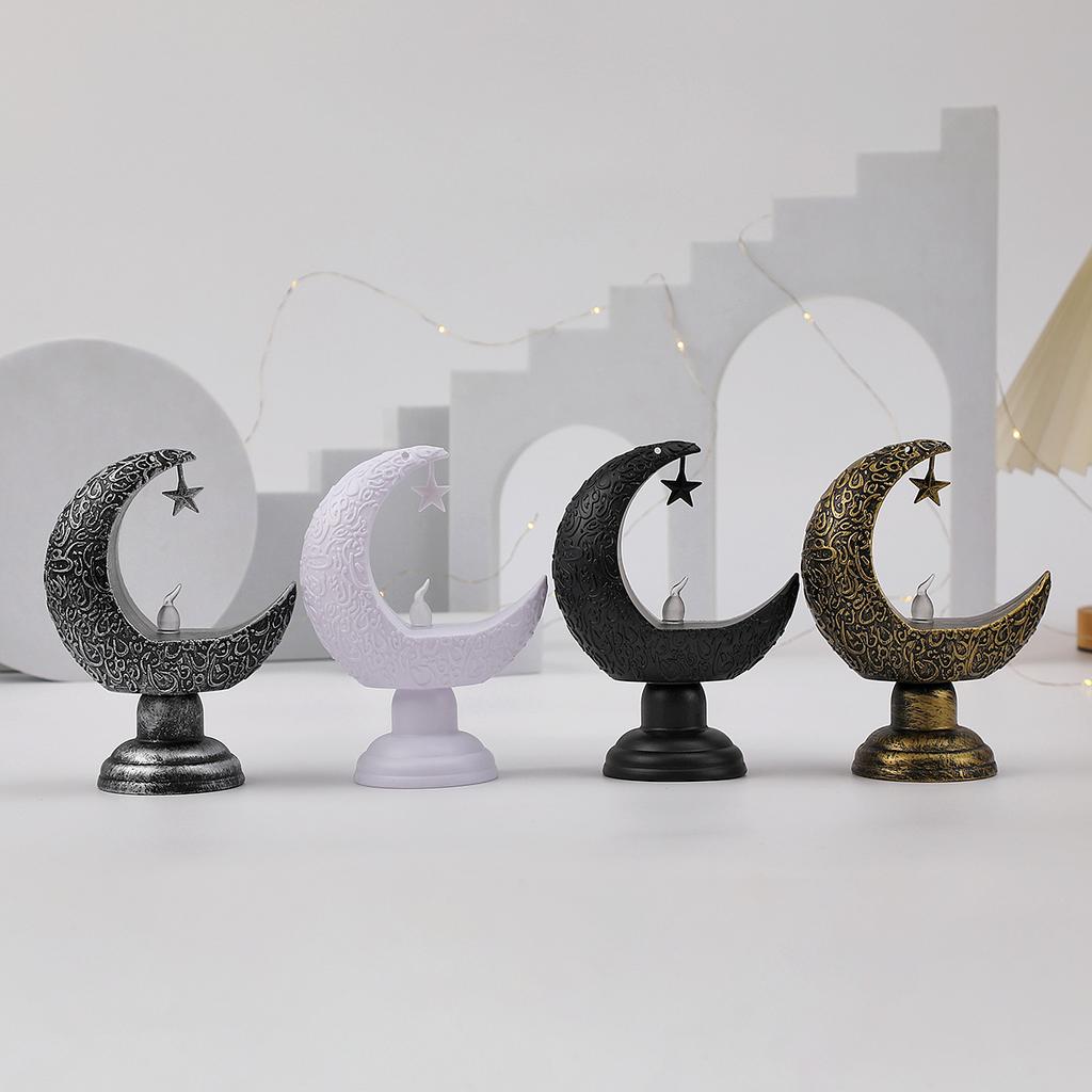LED Moon Star Candlestick Ramadan Home Decor Candle Light Islamic Muslim Festival Party Decoration Eid Supplies 2026