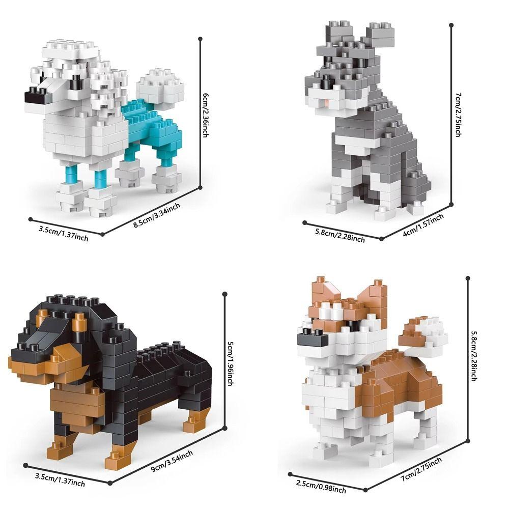 Detailed Design Dog Building Blocks Toy Mini Size Cat Building Blocks Toy for Adults and Kids