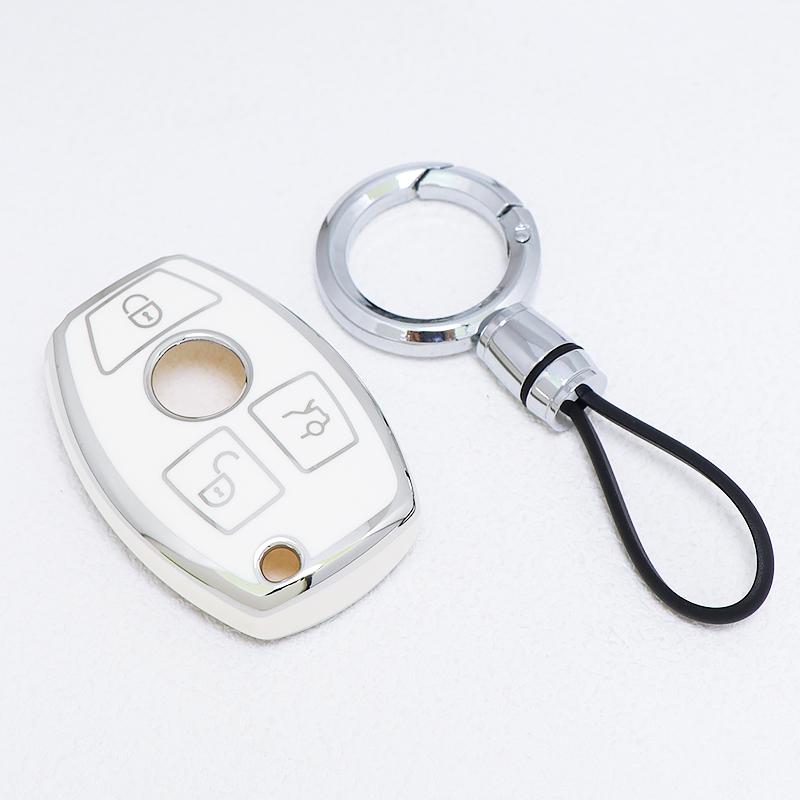 TPU Shell Car Key Case Cover For Mercedes Benz W210 W211 W242 W212 W246 W203 W204 W205 AMG A B C E S CLS CLK CLA SLK GLC GLA GLK