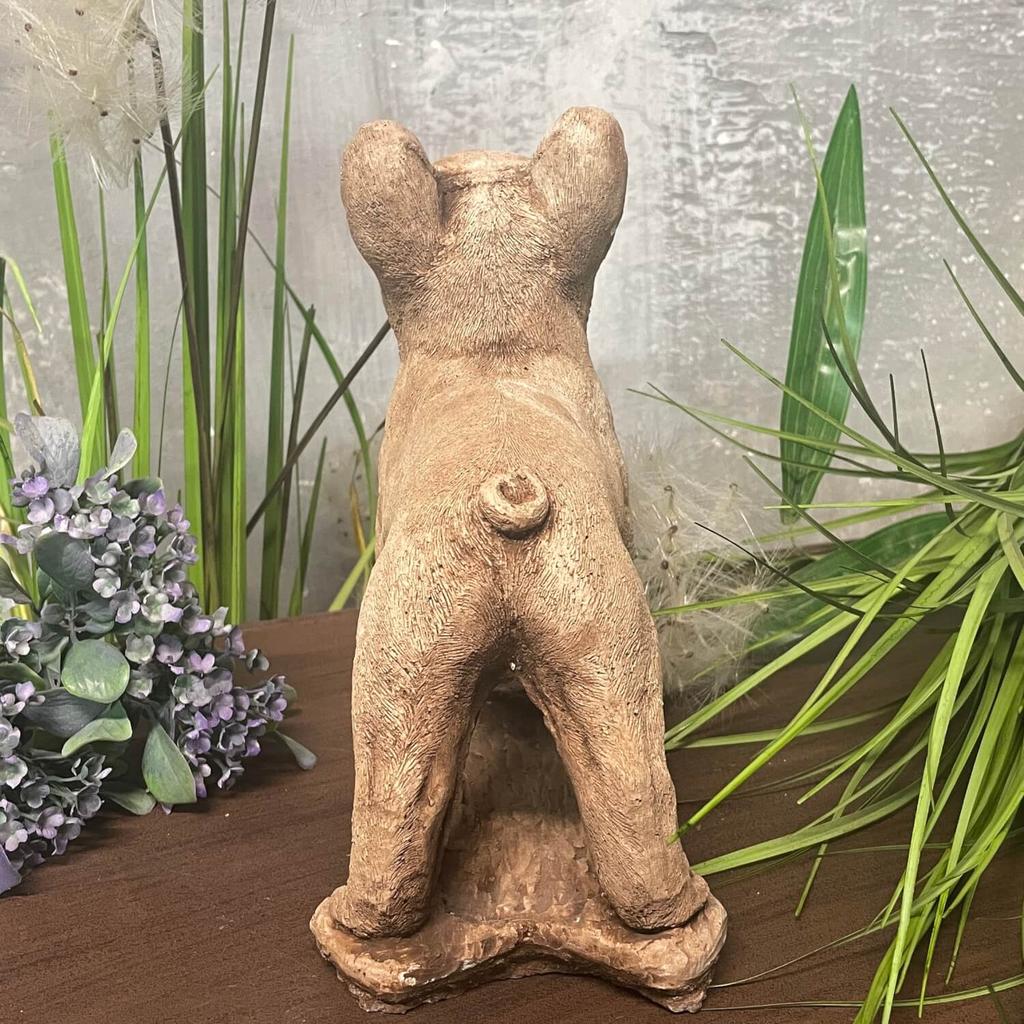 Beautiful Standing Bulldog Figure In Sand Color