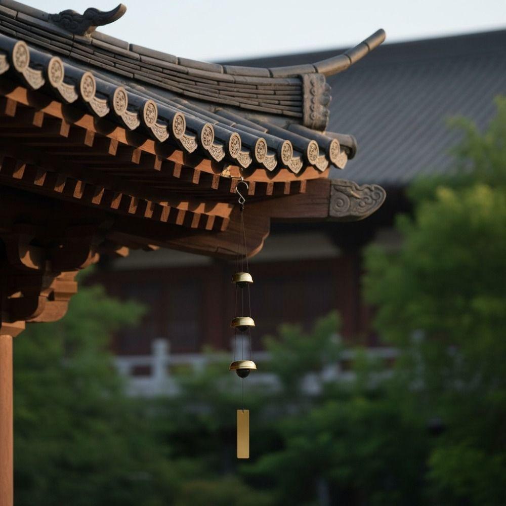 3/5 Layer Temple Wind Bell Vintage Wishing Wind Chime Classic Japanese Style Metal Wind Chime Gift