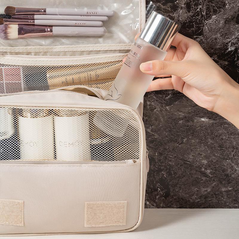 Portable Hook Toilet Storage Bag Multi Functional Travel Waterproof and Wear-resistant Organize Pouchs Multi-layer Storage Large Capacity Makeup Bags