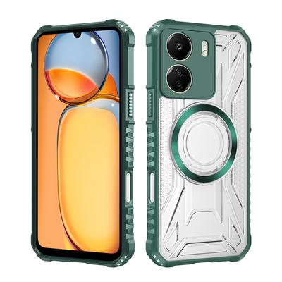 Luxusní magnetický prstenový kryt na telefon pro Xiaomi Mi Redmi Note 15 14 13 12 11 Pro C Ochrana fotoaparátu Silikonový nárazuvzdorný kryt s nárazníkem