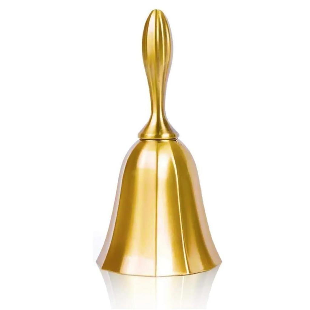 Retro Bronze Metal Bryllupsklokke Kæledyrstræningsklokker Serviceklokke Kald til Restaurant Bar Jingle Kirke Skole Klasseværelse