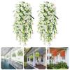 2pcs Decorative Artificial Morning Glory Flower Hanging  for Home and Garden Space