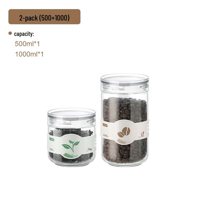 Transparent Glass Tea Storage Can - Moisture-Proof, Sealed Jar for Chrysanthemum & Dried Tangerine Peel