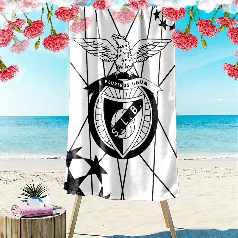 1pz Telo da Spiaggia SL Benfica Regalo di Compleanno Ideale per la Famiglia, Un Telo da Spiaggia Vivace Adatto per Attività all'Aperto
