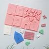 3D Christmas Gingerbread House Silicone Mold Chocolate Candy Cake Baking Mold DIY Christmas House Tree Fondant Decoration Tool