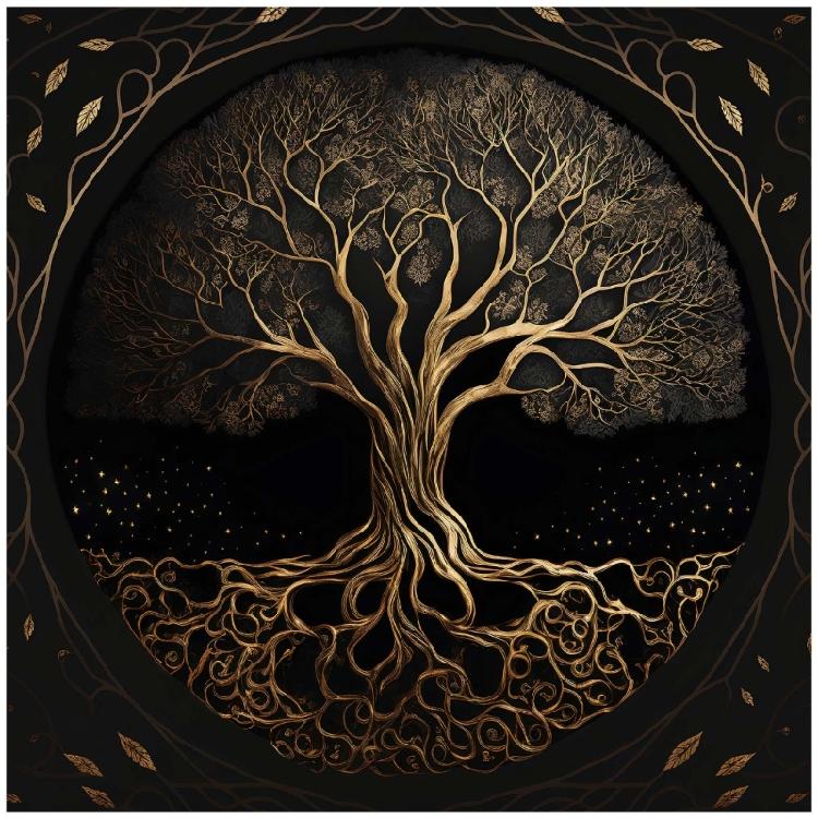 Altar Cloth Tapestry Life Tree Tablecloth Ritual Spiritual Cloth for Tarot Table