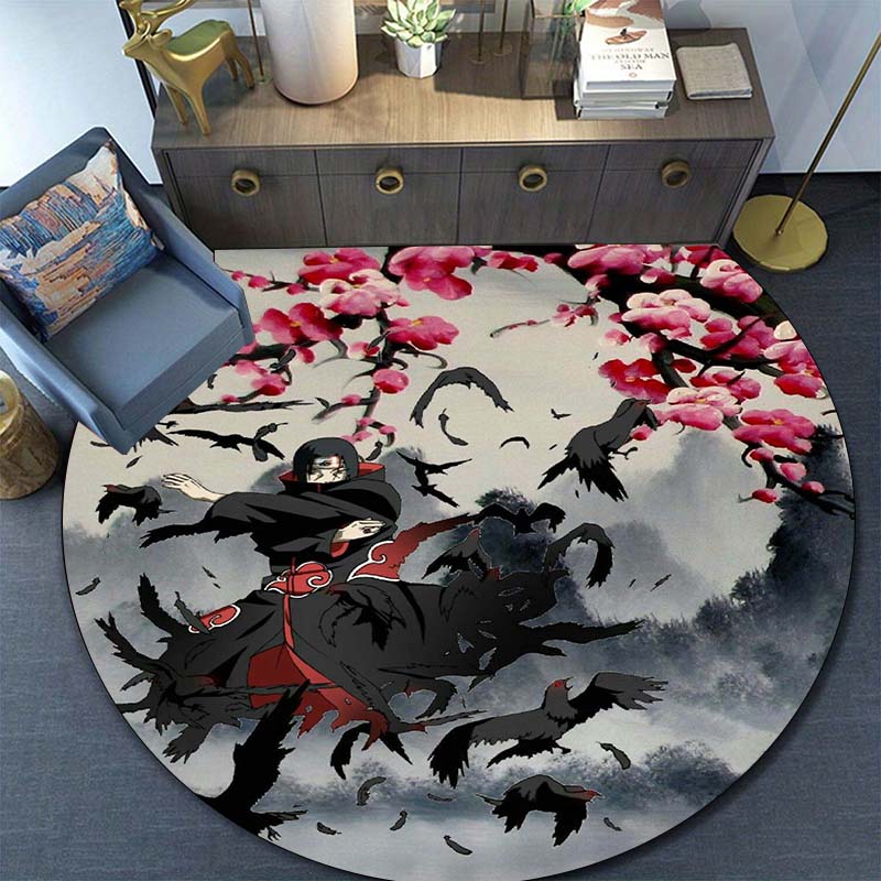 

Anime NARUTO Round Uzumaki Naruto Pattern Rug, Non-slip Rug, Suitable for Bedrooms and Living Rooms, Holiday Gift. 80cmx80cm