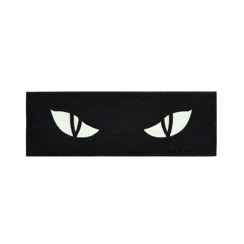 Glow-in-the-Dark Reflective Cat Eye Devil's Eye Monster Velcro Patch for Bags and Armbands