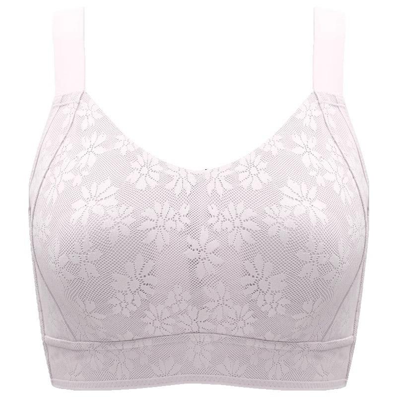 Traceless big breasts, small underwear, women's full cup, no steel ring, anti-bumping rabbit ears, thin styles, double breasts, large size bra.