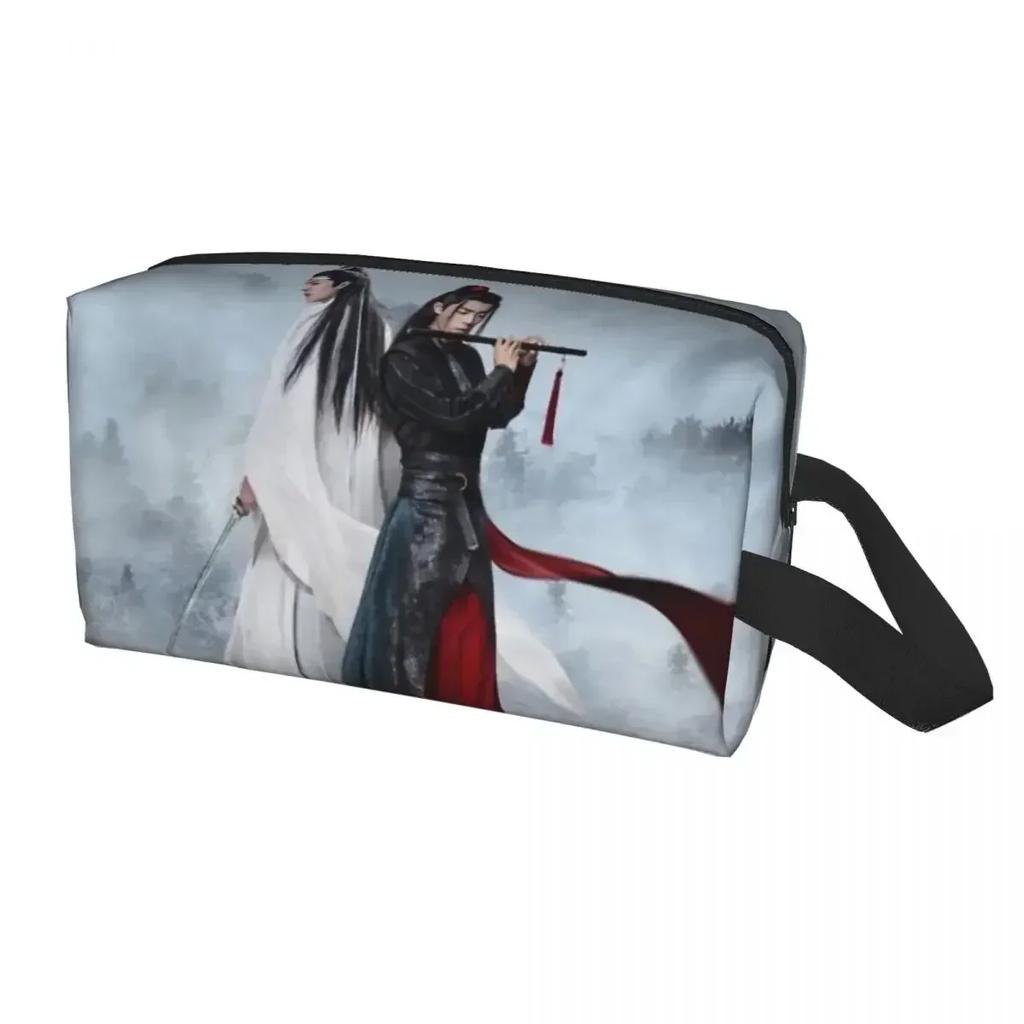 Logo Sekty Gusu Lan Kosmetyczka Kobiety Podróżny Organizer na Kosmetyki Moda The Untamed Wei Wuxian Przechowywanie Torby na Przybory Toaletowe