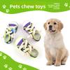 Candy-colored Camouflage Pet Cotton Rope Slippers, Dog Vocal Slipper Toys, Teething, Durable and Boring Interactive Toys