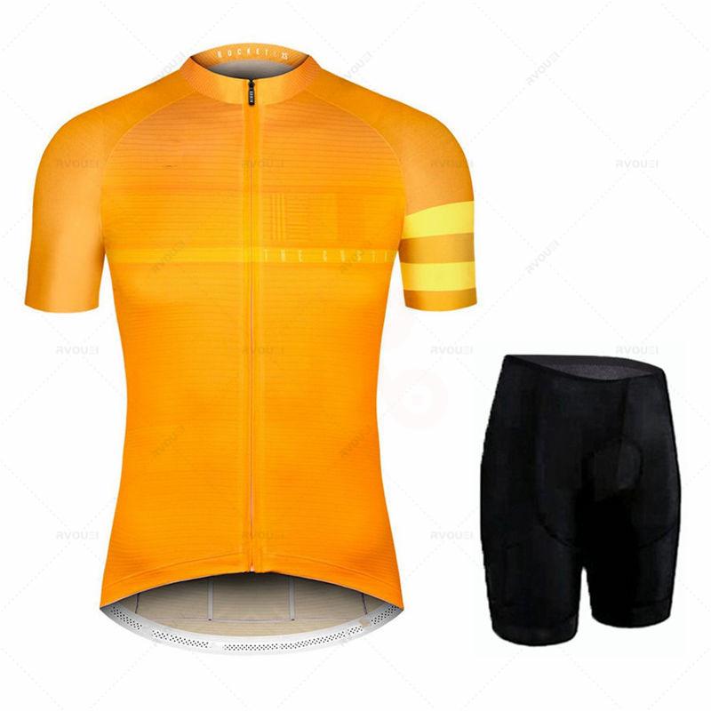 Summer Men's Cycling Jerseys Set Spain 2026 New Team Bicycle Clothes Quick Dry Short Sleeve Triathlon Ropa De Ciclismo Hombre