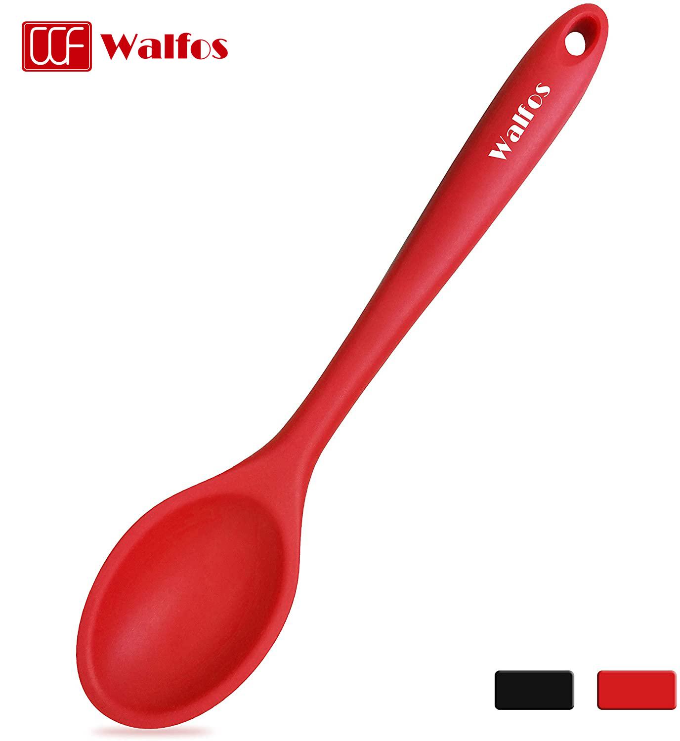 

1 шт. силиконовая ложка WALFOS силиконовая кухонная утварь, бытовая ложка для супа, ложка для перемешивания, многофункциональные кухонные инструменты красный
