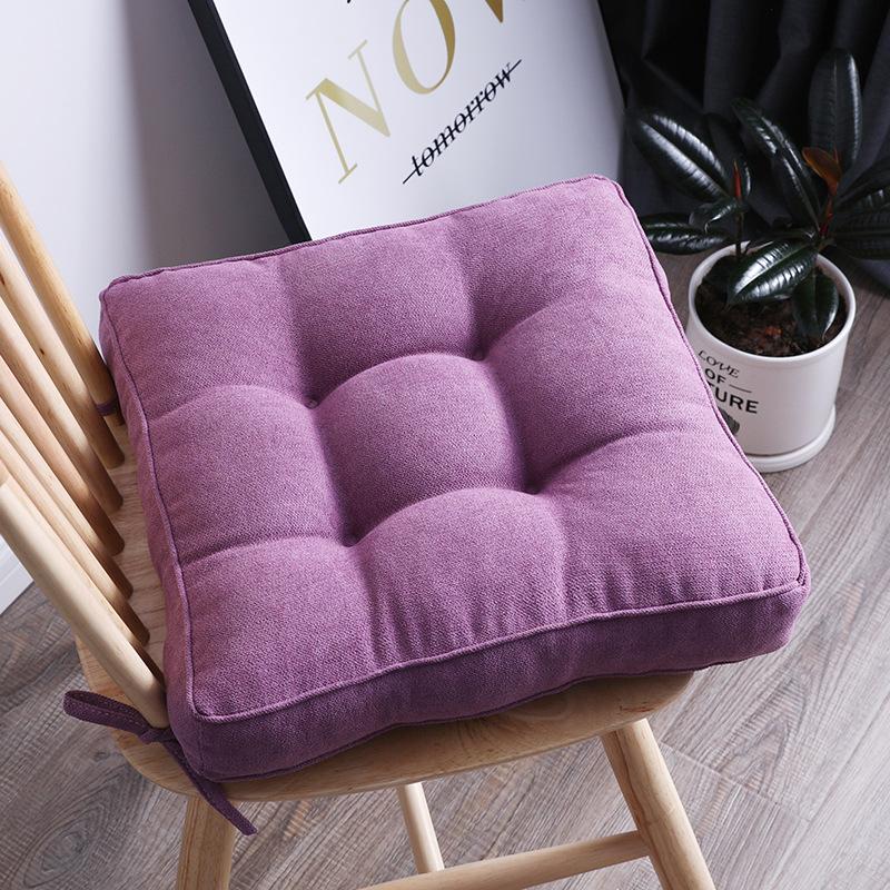 Solid Color Thickening Seat Cushion Office Back Cushion Dual Purpose Domestic Dining Chair/sofa Cushion Floor Soft Mat Square