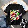 Cartoon Super Marios Children Birthday Number TShirt Clothes Party Figure Print Boys BabyTShirt Blue Short Sleeve Tops Tee Gift