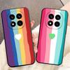 Rainbow Gradient Love Desgin Soft Phone Case for Xiaomi Redmi Note 12 13 14 15 Pro Plus 11 12S 11S 11T 10 4G Black Cover Back Sh