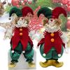 Charming Handmade Clown Figurine For Christmas Decor Plush Material Festive Gift Ideal For Holiday Spirit