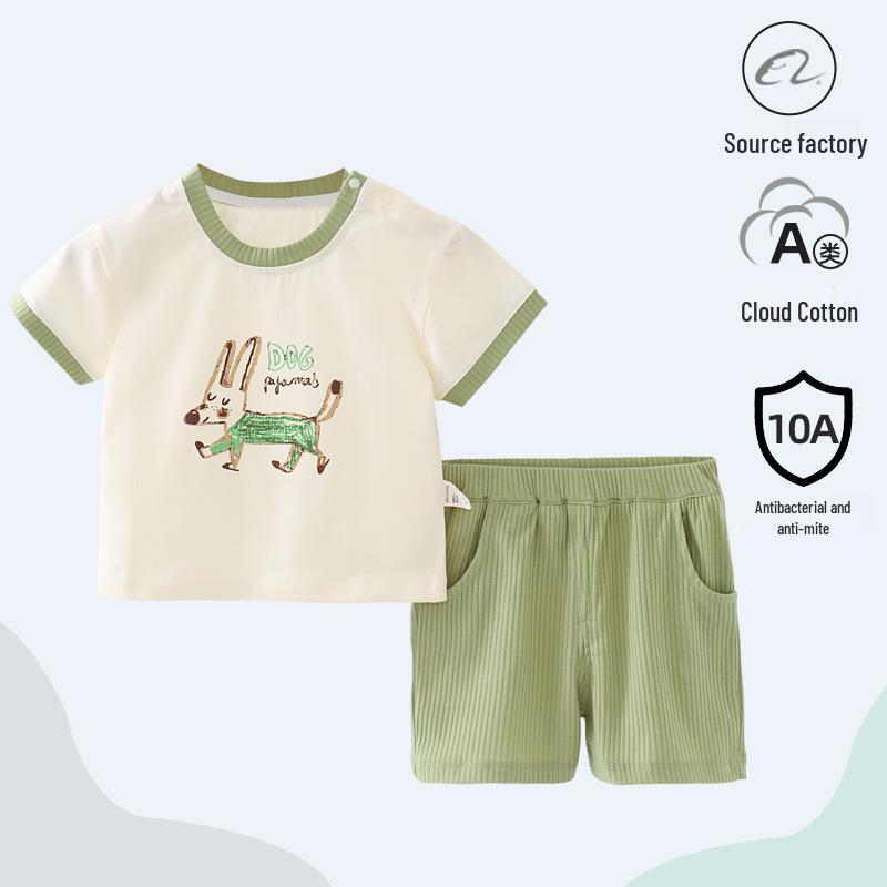 Summer Baby Short Sleeve Cotton Set: Lightweight Boys and Girls Outfit