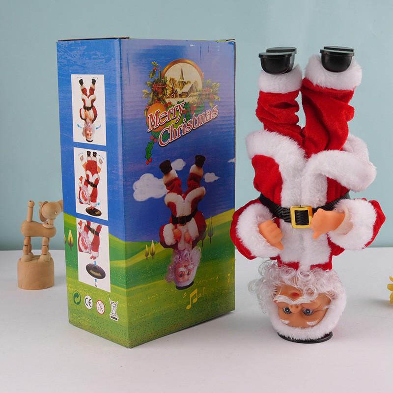 Christmas Decor Electric Inverted Santa Music Dancing Doll Kids Xmas Gift