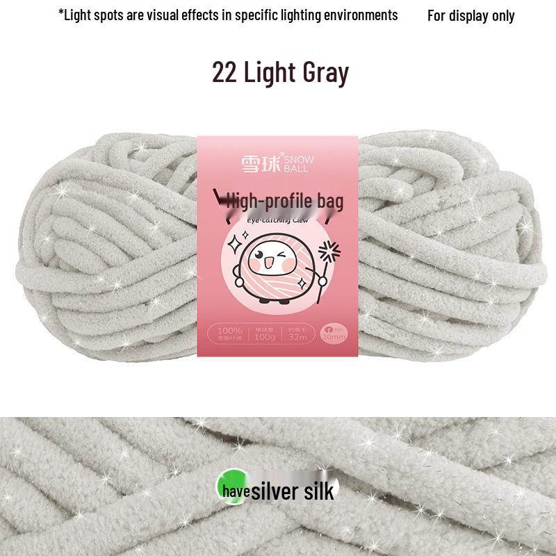 Vibrant No. 8 Ice Silk Yarn for DIY Knitting: Perfect for Scarves, Blankets, Dolls, Crochet Slippers & Chunky Projects