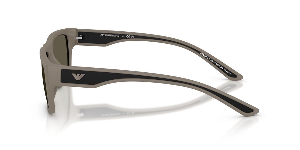 EMPORIO ARMANI Sunglasses for Rubberized Matte Light Dark Lens 0EA4267U Men. Frame Brown. Lens Grey. Width 57mm.