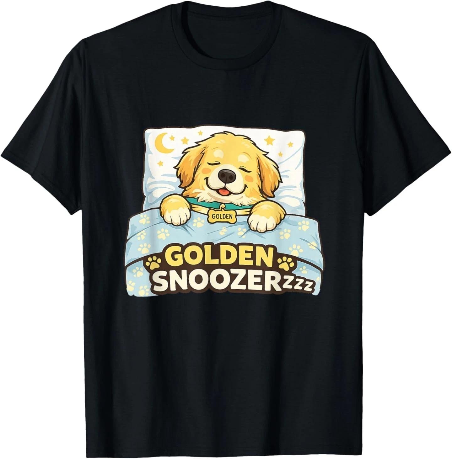

Golden Retrievers Sleeping Funny Pun Sleepwear Goldens Dog T-Shirt 3XL