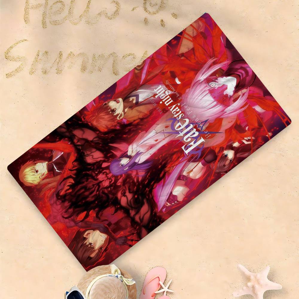 F-Fate S-Stay N-Night Big Microfiber Beach Towels Quick Dry Towel Sand Beach Towels Pool Towel for Travel Swim Pool Yoga